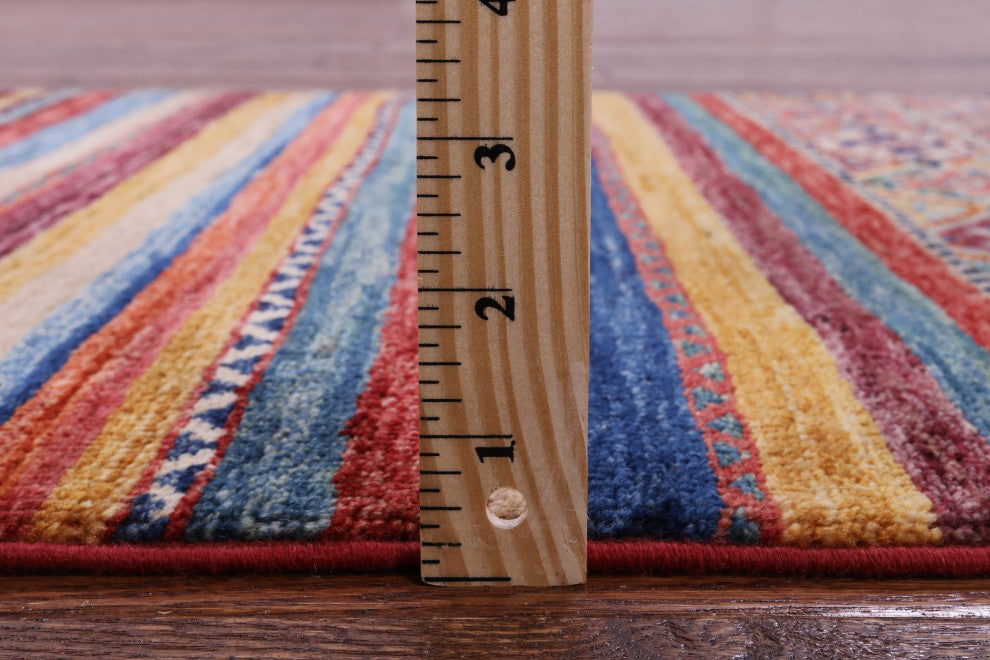 Khorjin Super Kazak Hand-Knotted Runner Rug 2' 4" X 8' 2" Q10855