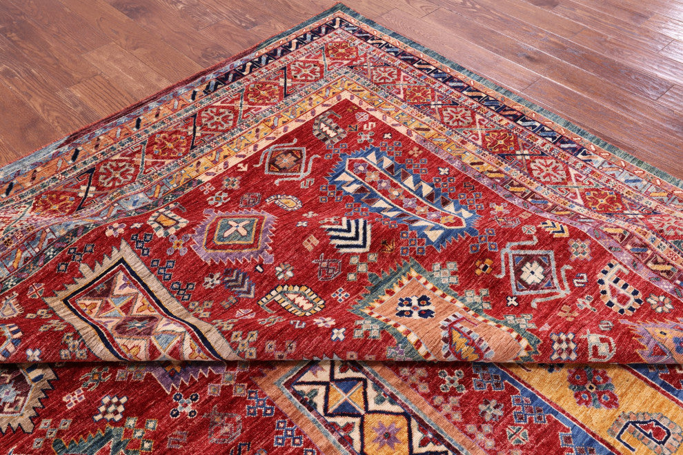 Fine Serapi Tribal Handmade Wool Rug 9' 1" X 13' 2" - Q12408