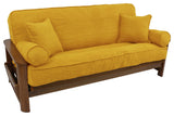 Solid Microsuede Full Futon Cover Set, Lemon