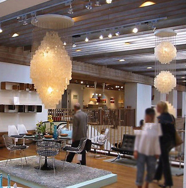 Artemis Capiz Shell Chandelier, W24"xh43"