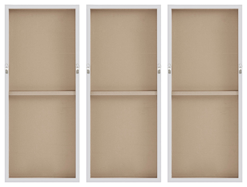 Madison Park Sterling Mist Hand Brush Embellished Canvas 3-Piece Set