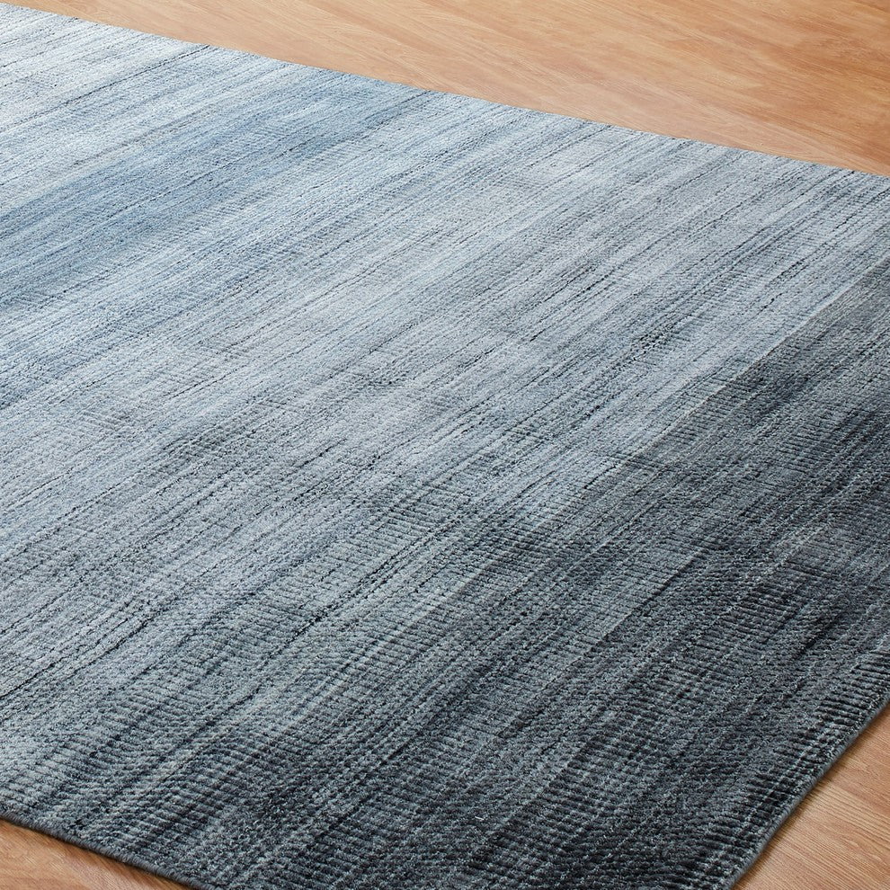 Serenity Handmade Tonal Blues Area Rug,Blue 9'6" x 13'