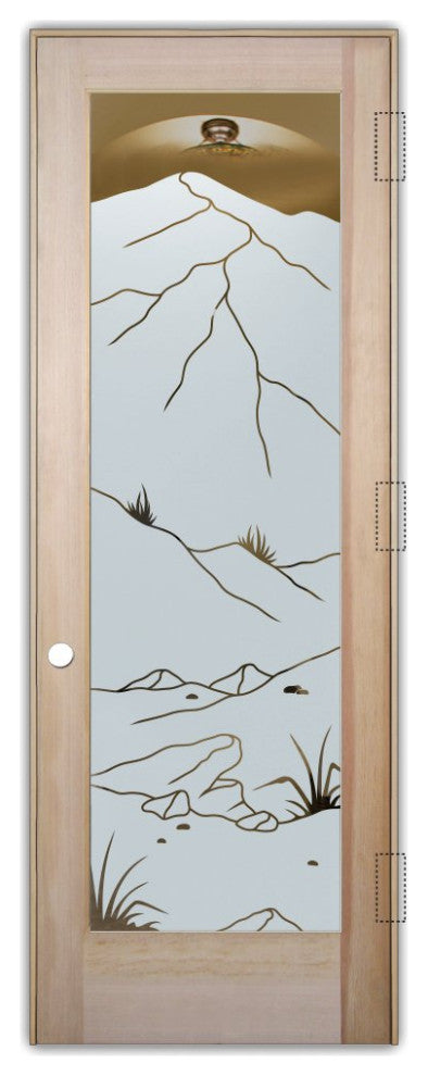 Interior Prehung Door or Interior Slab Door - Mountains Foliage - Douglas...