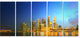 Singapore Skyline and Marina Bay, Cityscape Canvas Art Print, 60"x28", 5 Panels