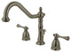 Kingston Brass Widespread Bathroom Faucet With Retail Pop-Up, Brushed Nickel