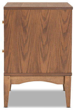 Adena Mid-Century Night Stand, Ash Walnut