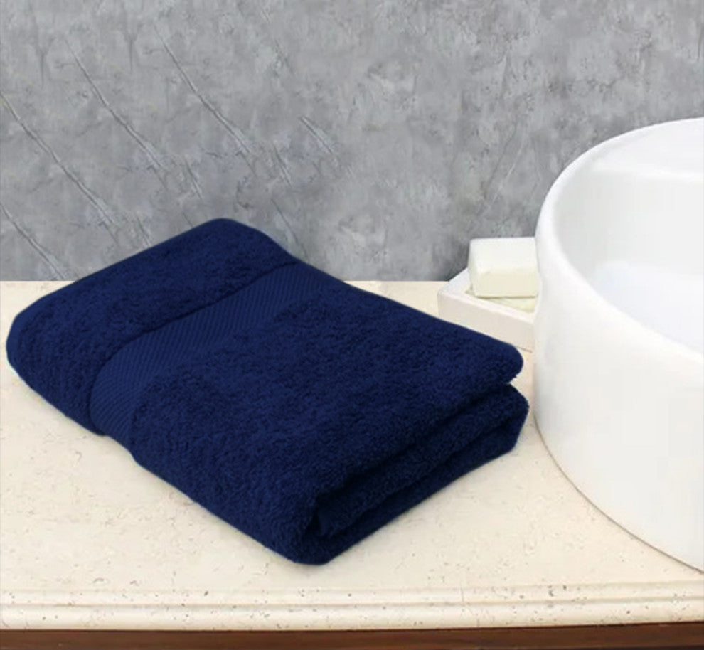Organic Cotton Feather Touch Quick Dry Hand Towel, Insignia Blue, Pack of 12