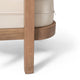 Aston Outdoor Acacia Wood 3 Piece Chat Set With Cushions, Beige and Brown Wash