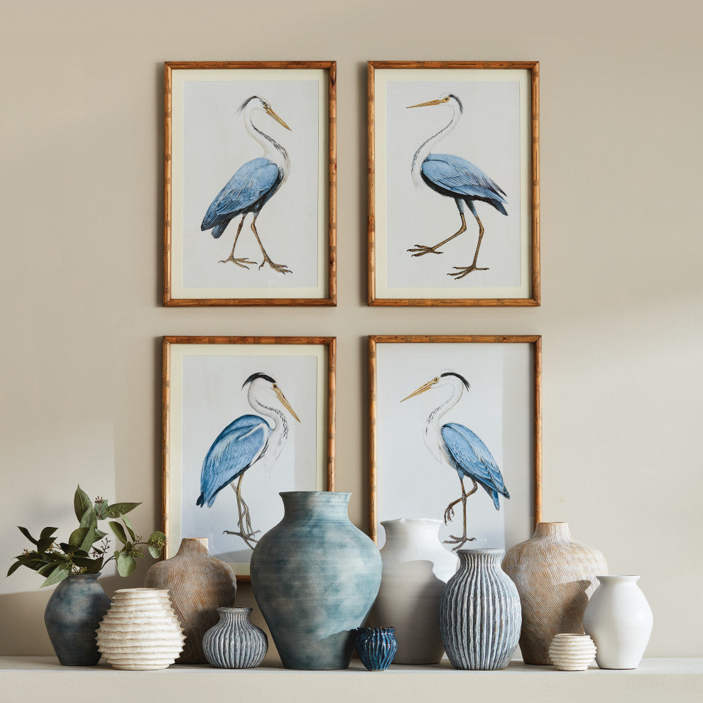 Elegant Blue Heron Gallery, Set of 4