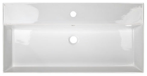 Nantucket Sinks NS-NPCS36W 36 inch Fireclay Wallmount/Console Mount Bath Sink