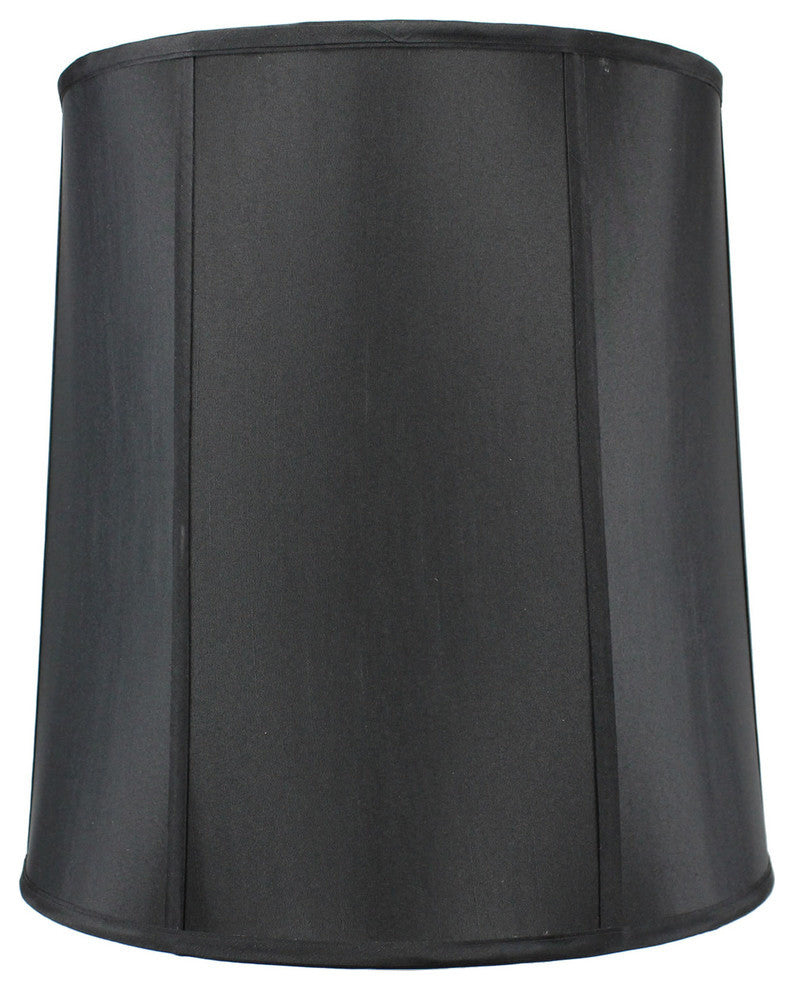 Shantung Drum Deluxe Lamp Shade 14"x16"x17", Black