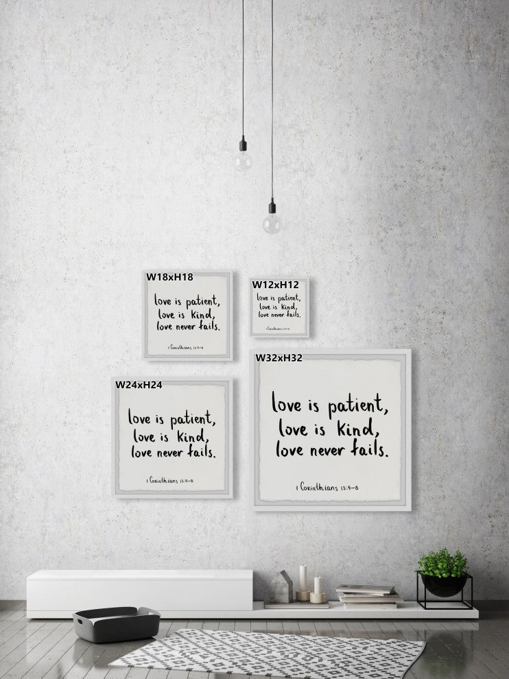 "Love Is Kind" Framed Painting Print, 18x18