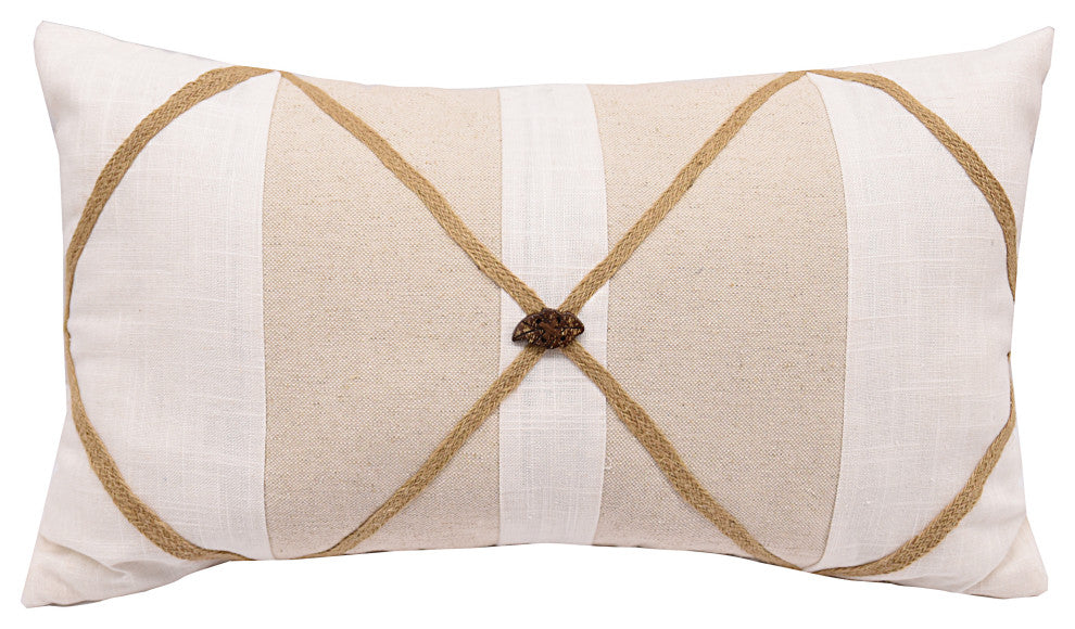 Linen pillow Withbutton, 13x22