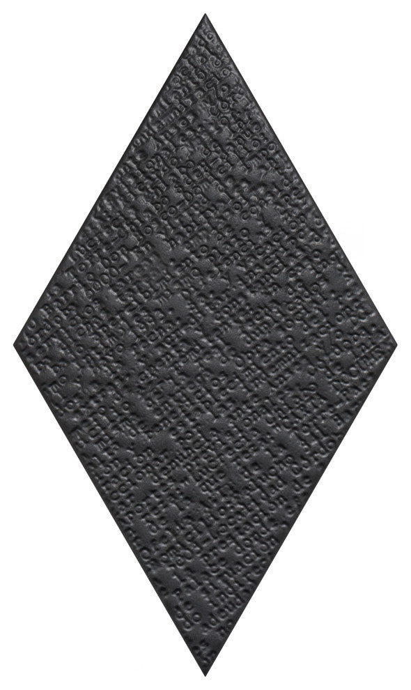 Rhombus Porcelain Tile, Black