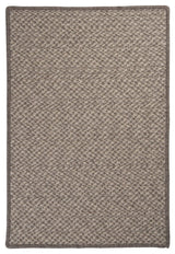 Natural Wool Houndstooth HD32 Latte Modern Area Rug, Rectangular 7'x9'