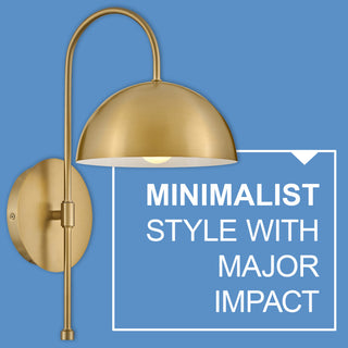 Lark Lou 17" Single Wall Sconce, Lacquered Brass