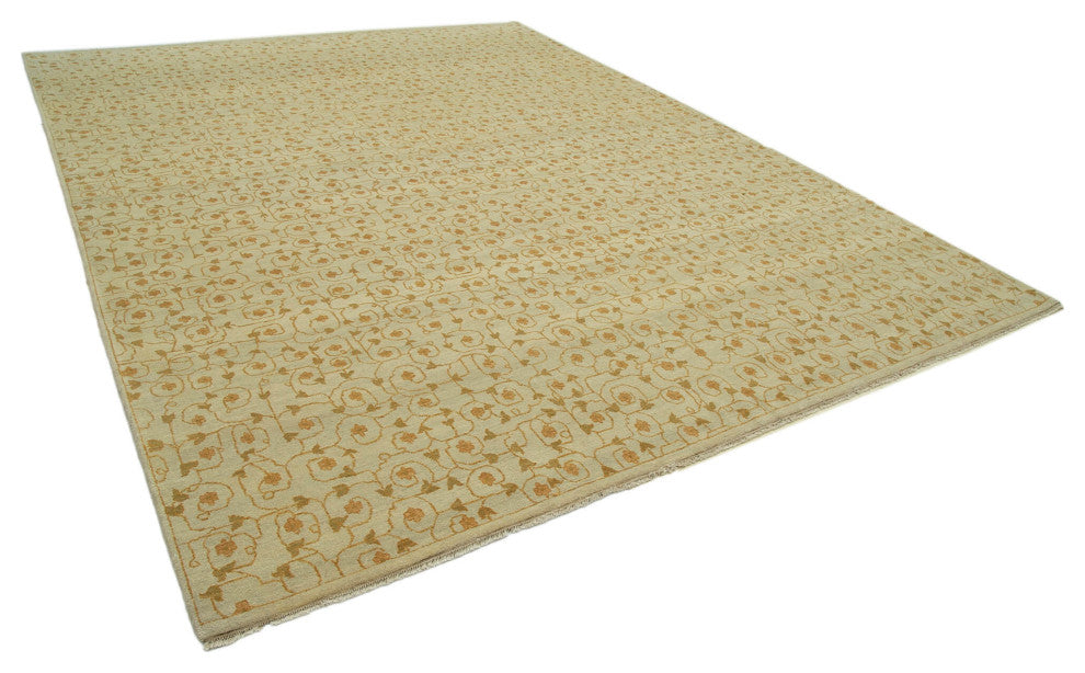 Rug N Carpet - Hand-Knotted Oriental 10' 1" x 13' 1" Unique Oushak Area Rug