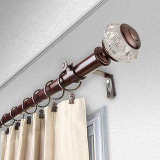 Lyla 1" Diameter Curtain Rod, Bronze, 160-240"