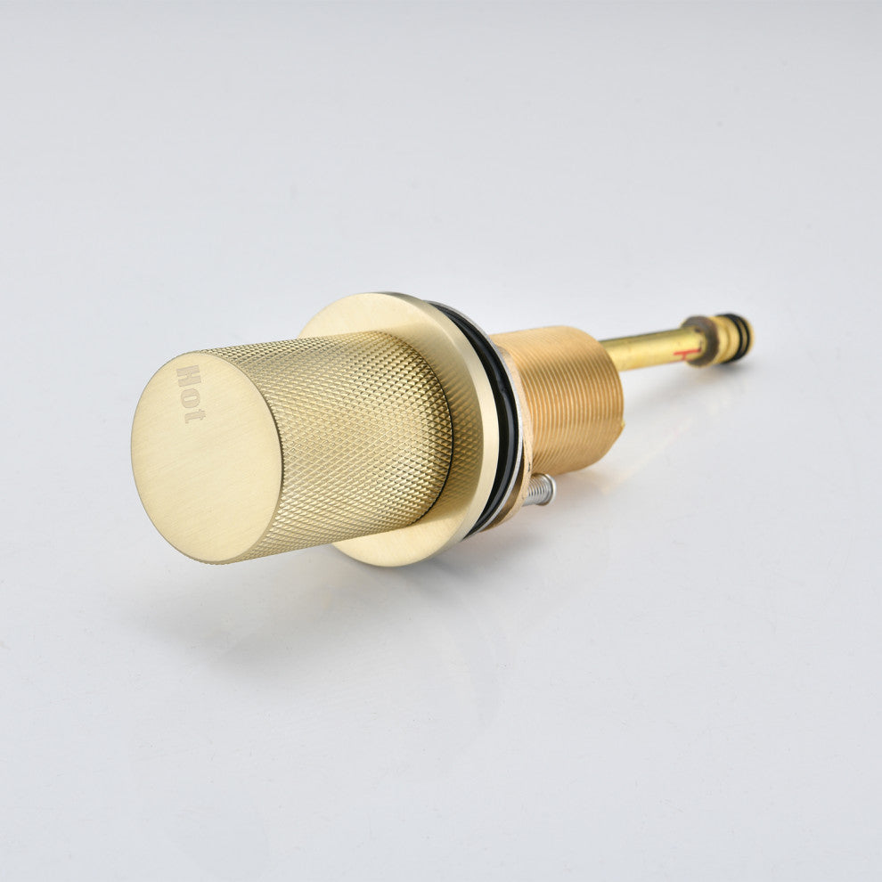 Two Handles Widespread 8" Bathroom Faucet, Brushed Gold