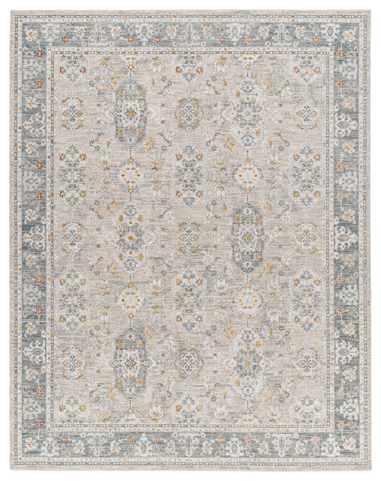Surya Dresden DRE-2325 Machine Woven Area Rug, Medium Gray, 2' x 2'11"