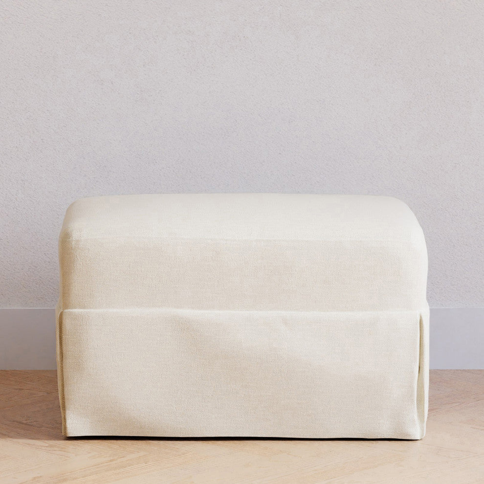 Crawford Gliding Ottoman, Performance Cream Eco-Weave