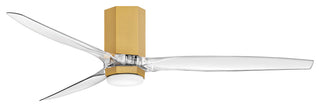 Hinkley Facet 60" Led Smart Fan, Heritage Brass