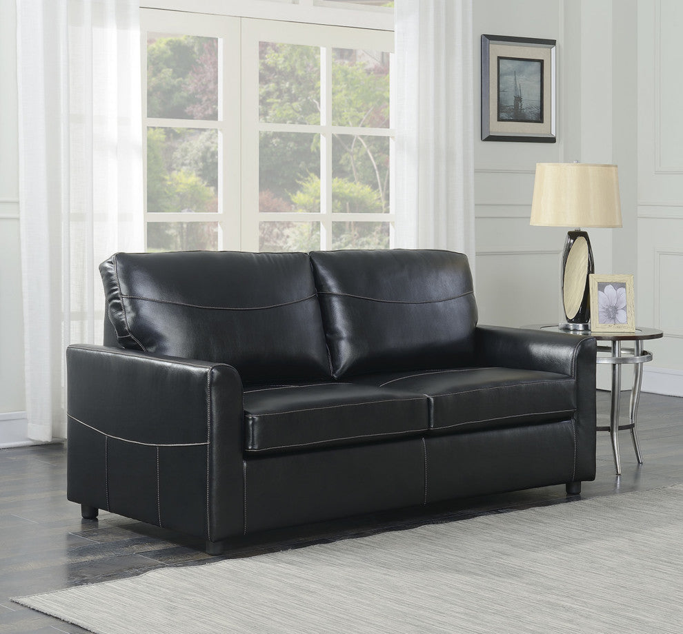 Vaughn Sleeper Sofa, Black, Full