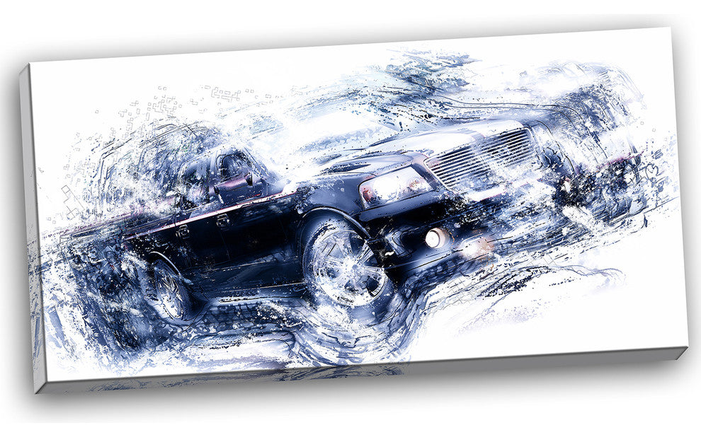 "Black Luxury Car" Canvas Painting