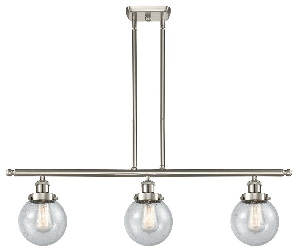 Beacon 3-Light Island-Light, Brushed Satin Nickel, Seedy