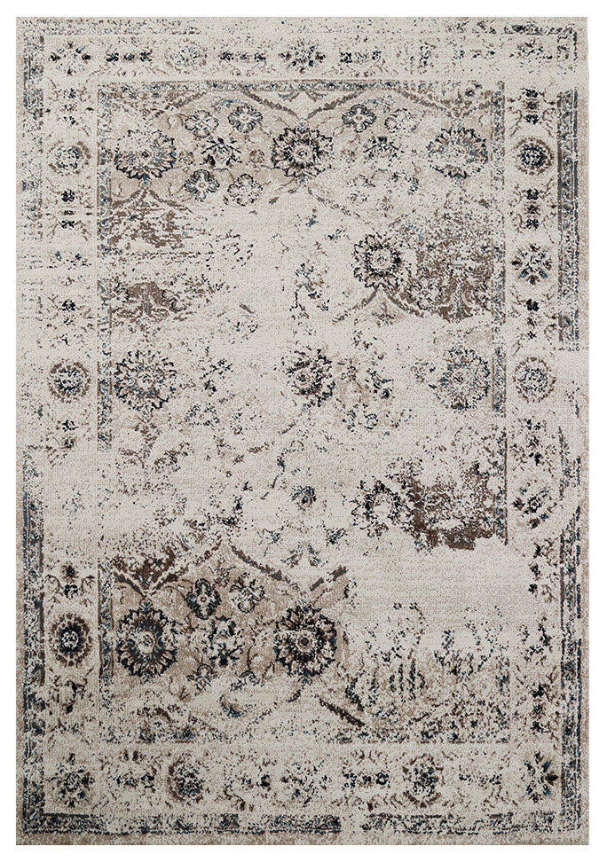 LNC Distressed Indoor Vintage Abstract Carpet Area Rugs, 6'5 X 9'
