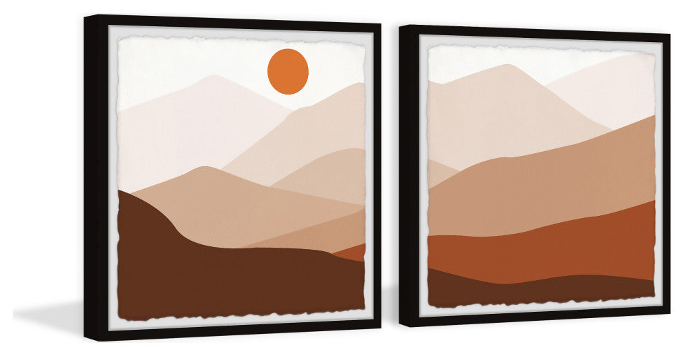 I Climb Mountains Diptych, Set of 2, 12x12 Panels