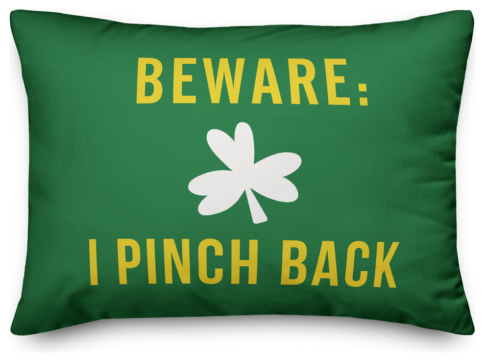 Beware: I Pinch Back 14x20 Lumbar Pillow