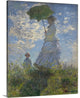 Woman with a Parasol - Madame Monet and Her Son, 1875 Wrapped Canvas Art Pr