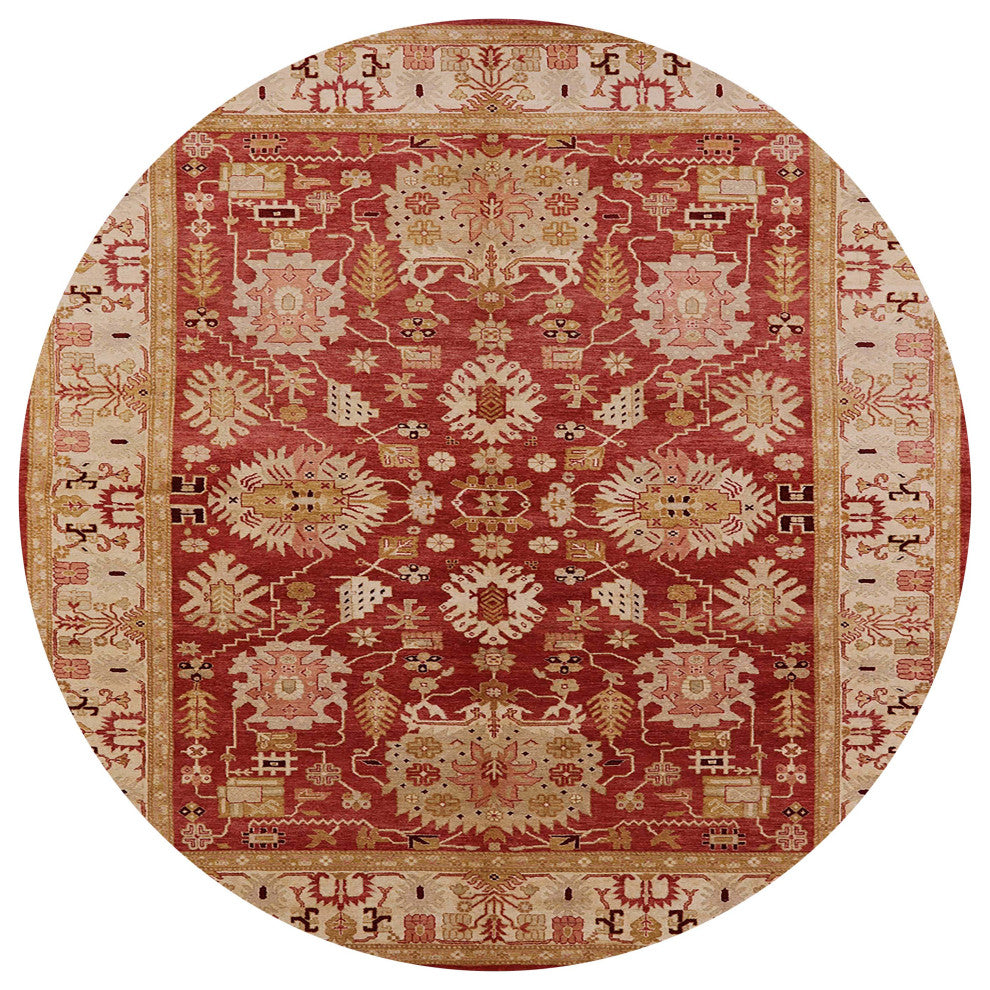 Ahgly Company Indoor Round Mid-Century Modern Area Rugs, 5' Round