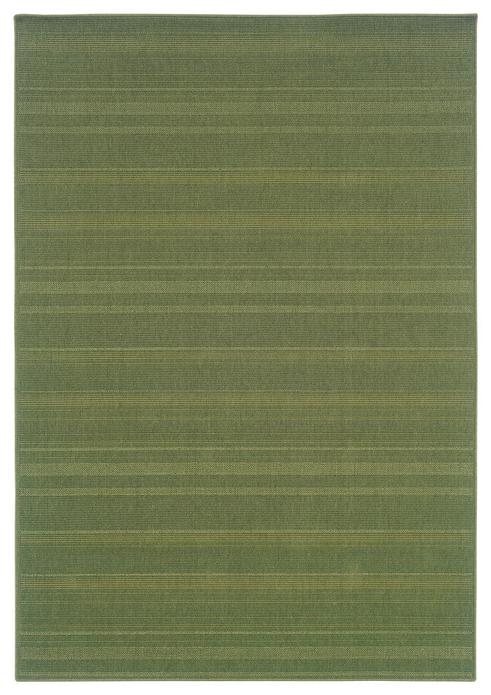 Oriental Weavers Lanai Collection Green Solid Indoor/Outdoor Rug 1'8"X3'7"