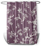 70"Wx73"L Windy Blossom Shower Curtain, Purple