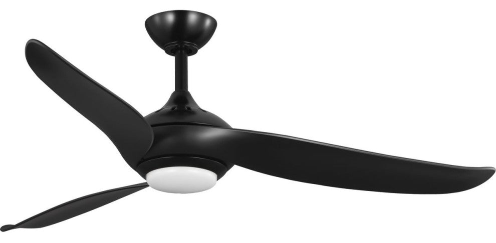 Conte Collection 52" 3-Blade Ceiling Fan, Matte Black