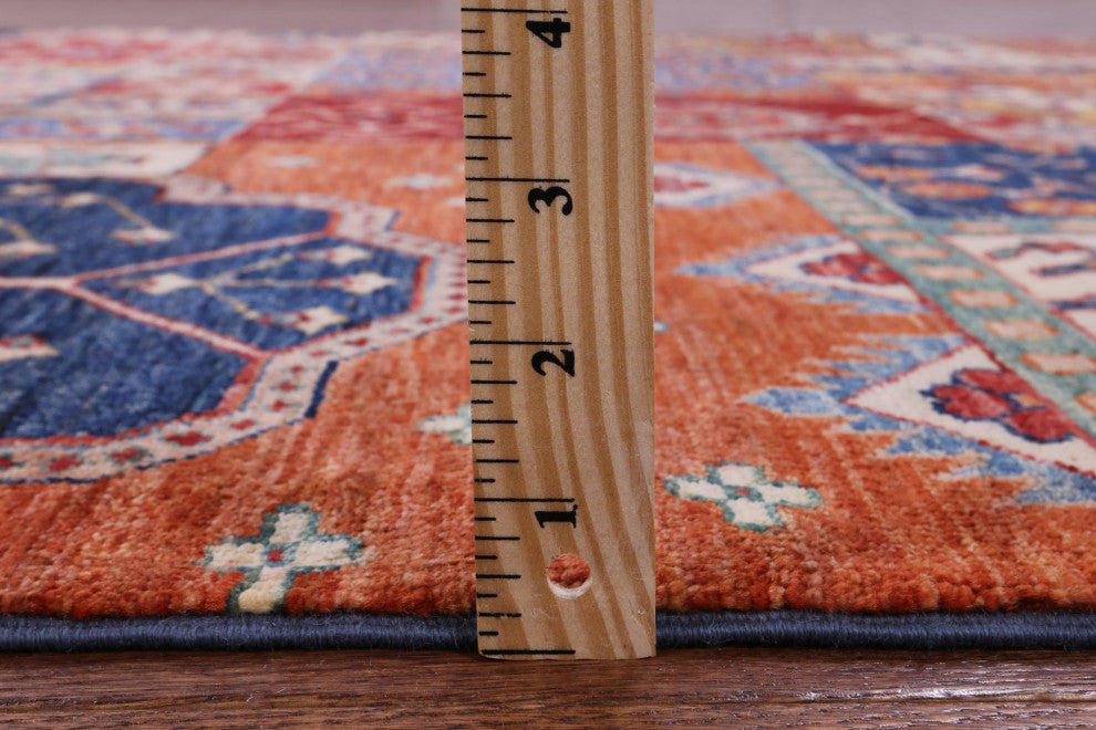 5' 6" X 7' 6" Handmade Super Kazak Rug Q11079