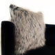 Plutus Gray Foxy Brown Gray Animal Faux Fur Luxury Throw Pillow, 18"x18"