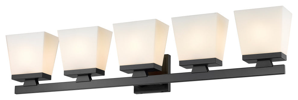 Zlite 1937-5V-MB 5-Light Vanity, Etched Opal