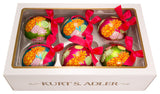 Kurt Adler 80MM Glass Pineapple Pattern Ball Ornaments, 6-Piece Set