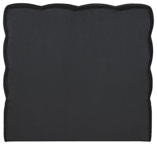 Deco Boucle Fabric Upholstered Full Bed, Black, Twin