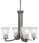 Apollo 4-Light Chandelier, Graphite/Fluted Italian Ice