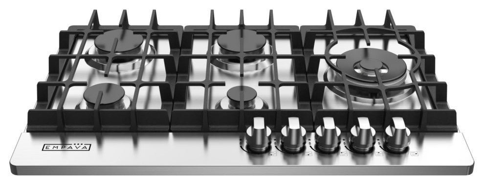 30-in Built-in Gas Cooktop with 5 Sealed Burners - LPG Convertible in Stainless