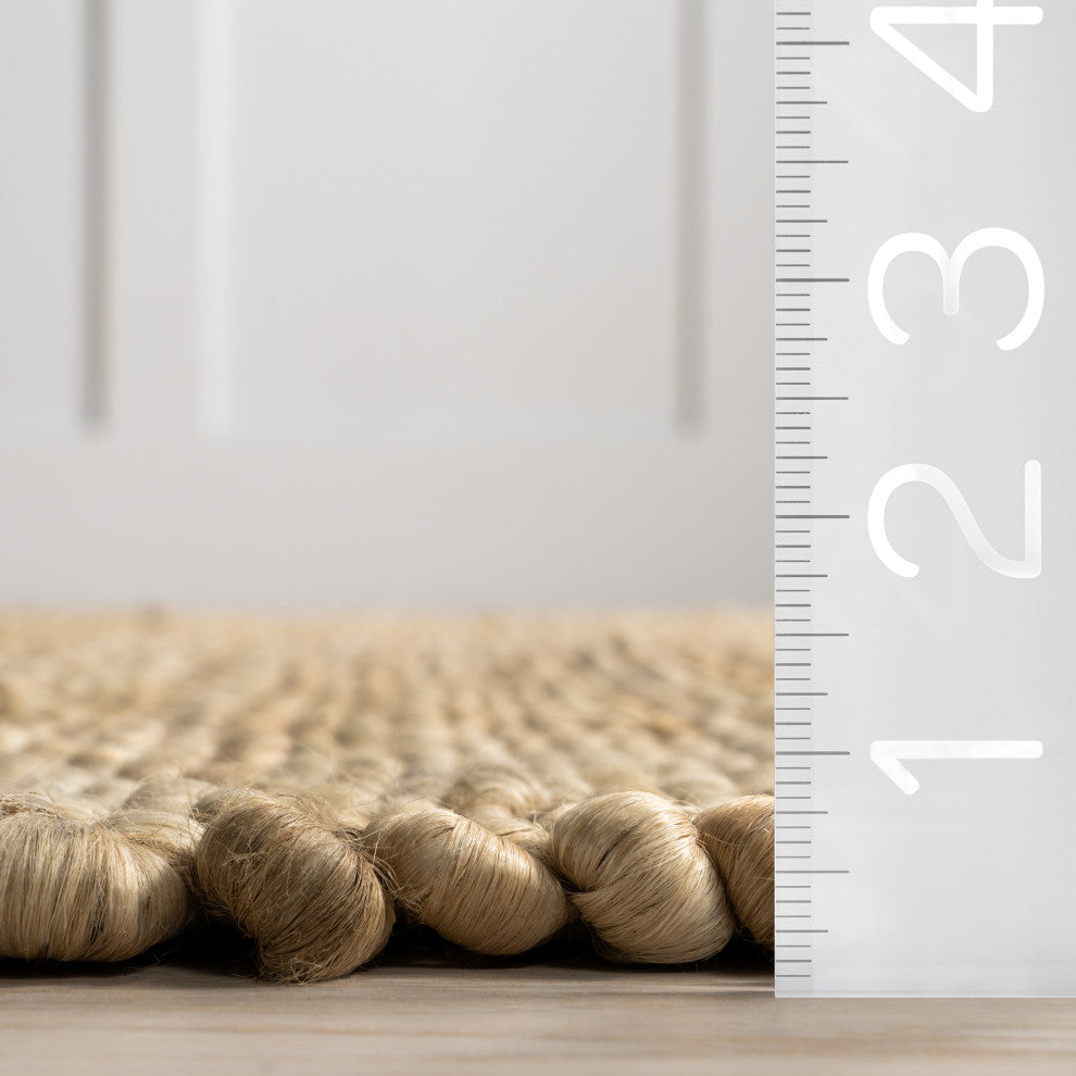 Nuloom Hand Woven Hailey Jute Rug, Natural 2'x3'