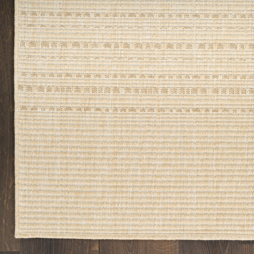 Nourison Tulum 5'3" x 7' Cream Outdoor Rug