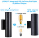 6-Pack LED Cylinder Up Down Wall Light, 100V-277V, 3000K Warm White