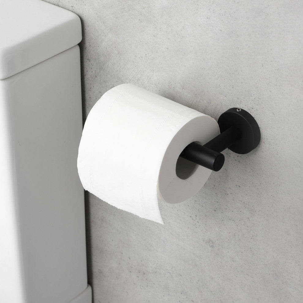 Elizabeth Wall Mounted Toilet Paper Holder in Matte Black