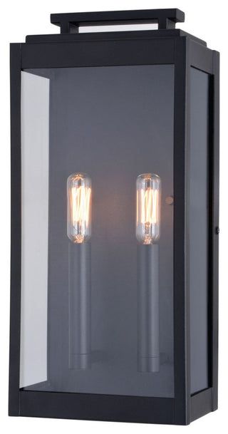 Hampton Two Light Outdoor Wall Mount in Textured Black
