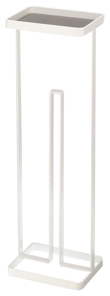 Tower Toilet Paper Stand with Tray, White